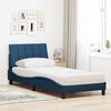 vidaXL Letto con Materasso Hanko Blu 90x190 cm in Tessuto