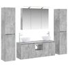 vidaXL Set di mobili per il bagno 6 pz Grigio Cemento