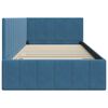 vidaXL Cornice del letto ad angolo Blu 100 cm x 200 cm Velluto