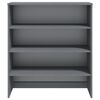 vidaXL Piano Credenza HAMAR Grigio Scuro 90x30x100 cm Legno di Pino