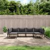 vidaXL Set Divani da Giardino 6 pz con Cuscini Antracite in Polyrattan