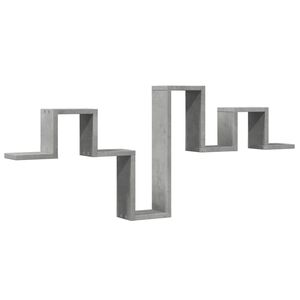 vidaXL Scaffale a Muro Grigio Cemento 104,5x10x43 cm Legno Multistrato