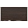 vidaXL Piano Bagno Marrone Scuro 100x50x(2-6)cm Legno Trattato