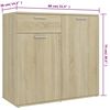 vidaXL Credenza Rovere Sonoma 160x36x75 cm in Legno Multistrato