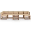 vidaXL Set Salotto da Giardino 8 pz con Cuscini Beige