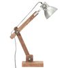 vidaXL Lampada da Scrivania Industriale Argento Rotonda 58x18x90cm E27