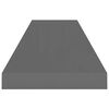 vidaXL Scaffali a Parete 2 pz Grigio Lucido 90x23,5x3,8 cm in MDF