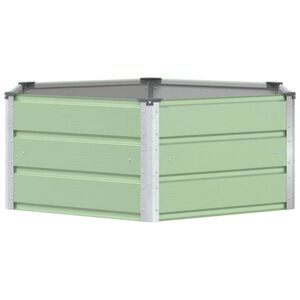 vidaXL Fioriera Verde Pastello 129 x 129 x 45 cm Acciaio
