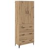 vidaXL Credenza Rovere artigianale 69,5 x 34 x 180 cm