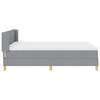 vidaXL Letto a molle con materasso Grigio chiaro 200 x 160 cm Tessuto