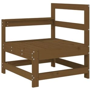 vidaXL Divano Angolare Marrone Ambra in Legno Massello di Pino