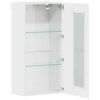 vidaXL Mobile a muro Bianco lucido 55 x 29 x 100 cm Legno multistrato