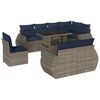 vidaXL Set Divani da Giardino 9 pz con Cuscini Grigio in Polyrattan