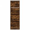 vidaXL Scarpiera con 4 Cassetti Ribaltabili Rovere Fumo 60x34x187,5 cm