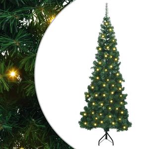 vidaXL Albero di Natale Artificiale Angolare con 300 LED Verde 180 cm