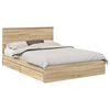 vidaXL Letto con Contenitore con cassetto Rovere Sonoma 160 x 200 cm