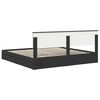 vidaXL Letto con Contenitore Nero 200 x 200 cm Legno multistrato