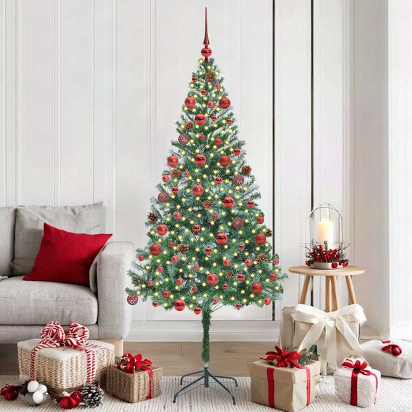 vidaXL Albero di Natale artificiale Verde 180 cm PVC e Acciaio
