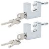 vidaXL Lucchetto 2 pz Argento Acciaio