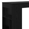 vidaXL Tavolo da bar Rovere Nero 102 x 50 x 103,5 cm Legno multistrato