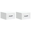 vidaXL Mobiletto da notte a muro 2 pcs Bianco 34,5 x 33 x 20 cm