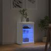 vidaXL Credenza con Luci LED Bianca 41x37x67 cm