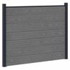 vidaXL Pannello di Recinzione WPC e Alluminio Grigio