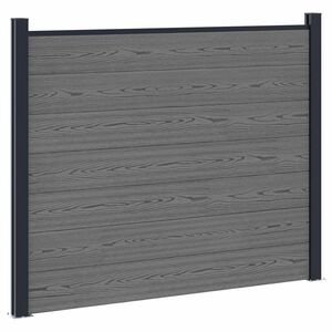 vidaXL Pannello di Recinzione WPC e Alluminio Grigio