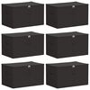 vidaXL Scatola di Stoccaggio 6 pcs Antracite 60 x 43 x 35 cm