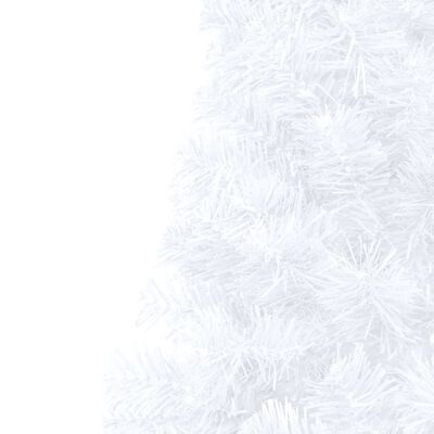 vidaXL Albero Natale Metà Preilluminato con Supporto Bianco 150 cm PVC