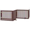 vidaXL Cancello Cani Porta Pieghevole Marrone 4 Pannelli 320cm Pioppo