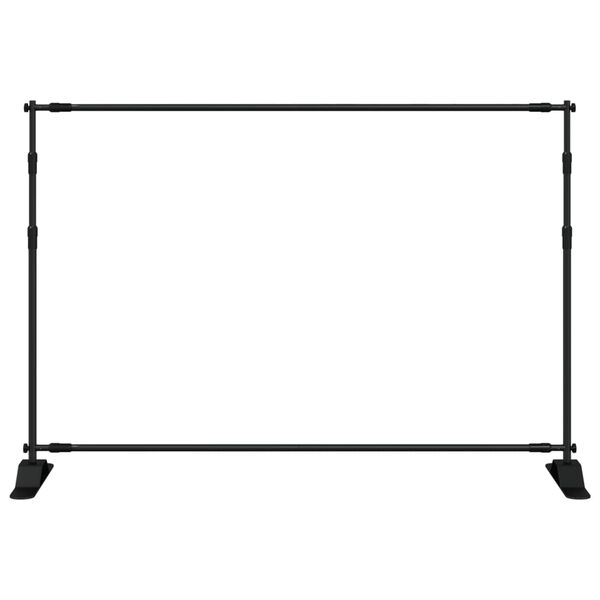 vidaXL Supporto per Fondale Nero 305x243 cm in Acciaio