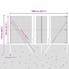 vidaXL Palo della recinzione Grigio 10 x 1,2 m (16 x 16 mm rete)