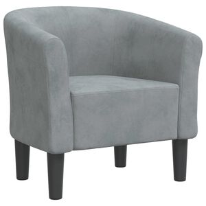 vidaXL Poltrona Cabriolet Grigio Scuro in Velluto