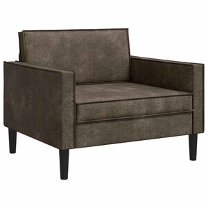 vidaXL Poltrona XL Grigio Scuro Pelle Scamosciata Sintetica