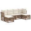 vidaXL Set Divano da Giardino 6 pcs Beige polyrattan