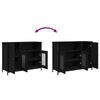 vidaXL Credenza Rovere Nero 100 x 35 x 75 cm