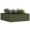 vidaXL Bordura per Prato 6 pcs Verde oliva 40 x 40 x 13 cm Acciaio