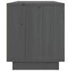 vidaXL Mobile Porta TV Grigio 80x34x40 cm in Legno Massello di Pino