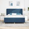 vidaXL Letto con molle e materasso Grigio Scuro 90x190 cm Tessuto Blu