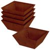 vidaXL Vaso da giardino 5 pcs Ruggine 40 x 40 x 15 cm