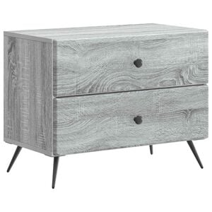 vidaXL Armadio da Notte Grigio Sonoma 62 x 34,5 x 47,5 cm