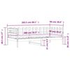 vidaXL Dormeuse senza Materasso Bianca 90x200 cm Legno Massello Pino