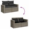 vidaXL Set Divano da Giardino 9 pz con Cuscini Grigio in Polyrattan