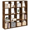 vidaXL Libreria Rovere Fumo 137,5x29x137,5 cm in Legno Multistrato