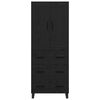 vidaXL Credenza Rovere Nero 69,5 x 34 x 180 cm Legno multistrato