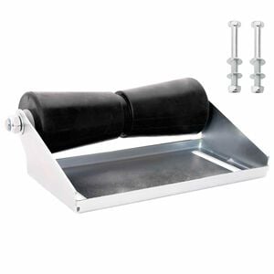 vidaXL Rullo per rimorchio per barche con supporto 30,5 cm Argento