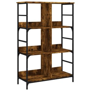 vidaXL Libreria Rovere Fumo 78,5x33x117,5 cm in Legno Multistrato