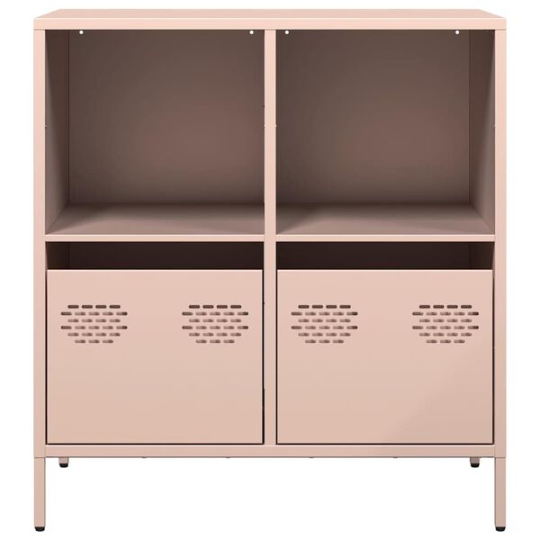 vidaXL Credenza Rosa 68x39x73,5 cm in Acciaio Laminato a Freddo