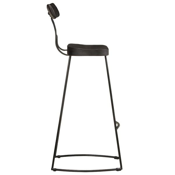 vidaXL Sgabelli da Bar 2 pz Neri 49x43x103 cm Legno Massello di Mango